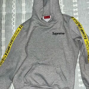 Supreme x Off-White Gray Hoodie